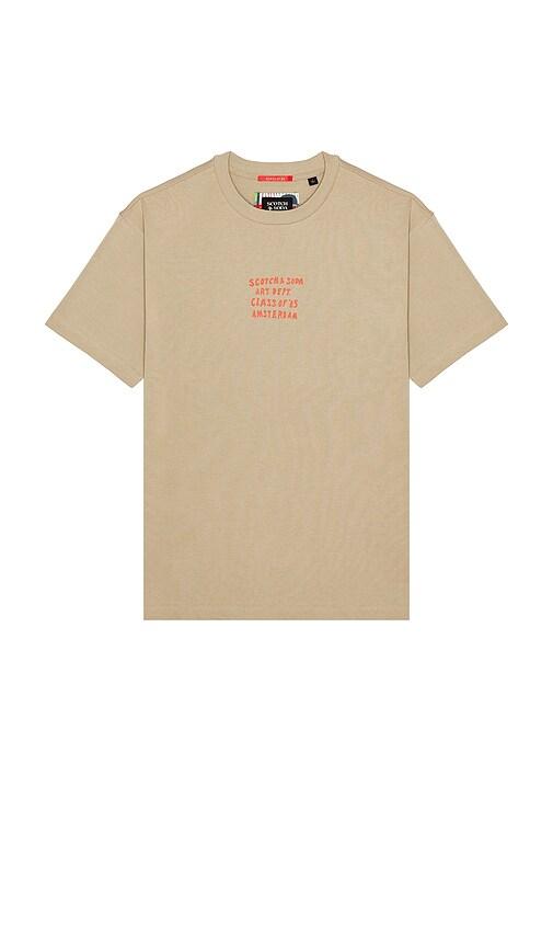 “Scotch & Soda” アートワークTシャツ Beige/Blue Scotch & Soda Artwork Short Sleeve T-Shirt | Dillard's