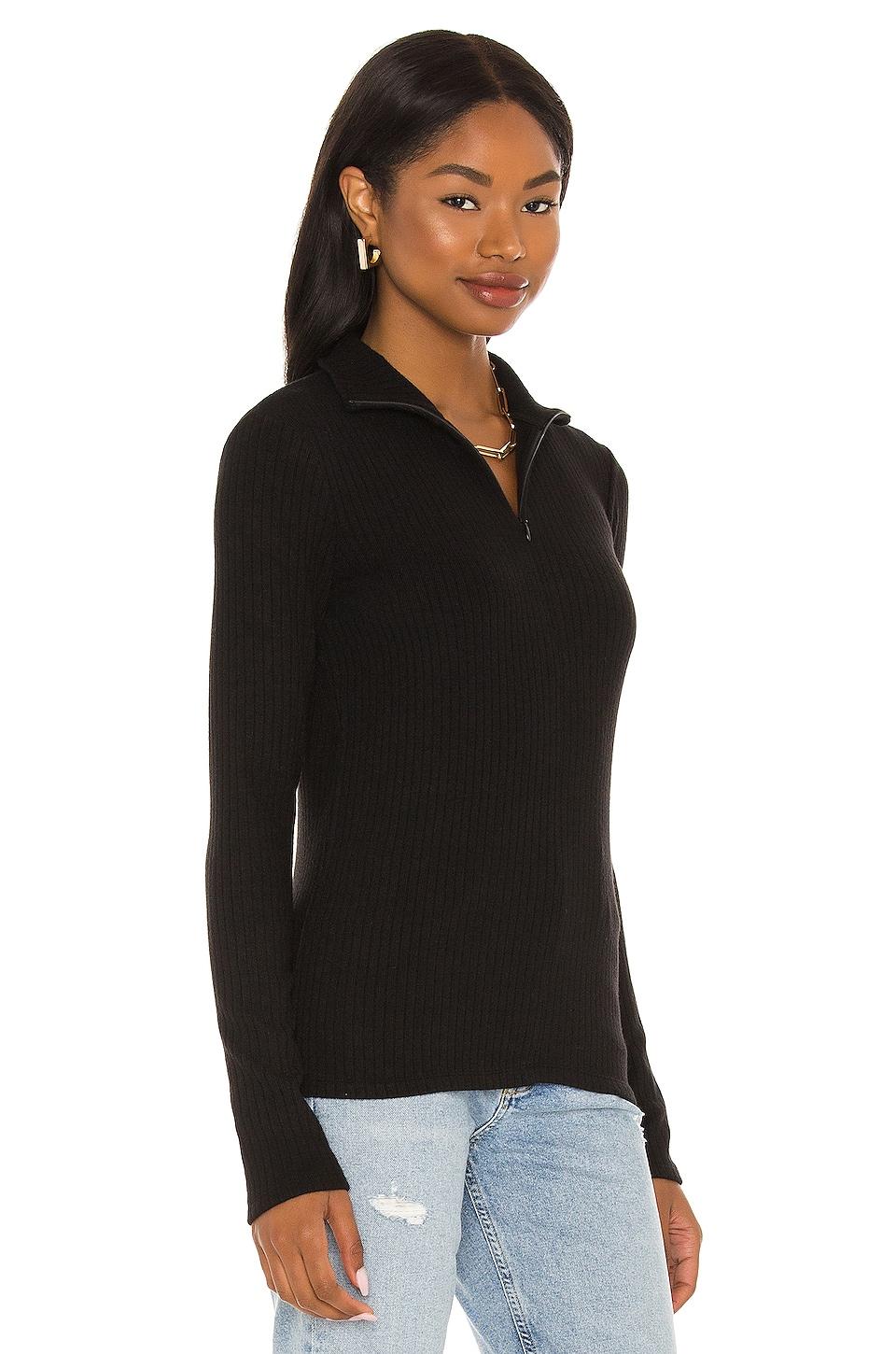 vince ribbed half zip sweater