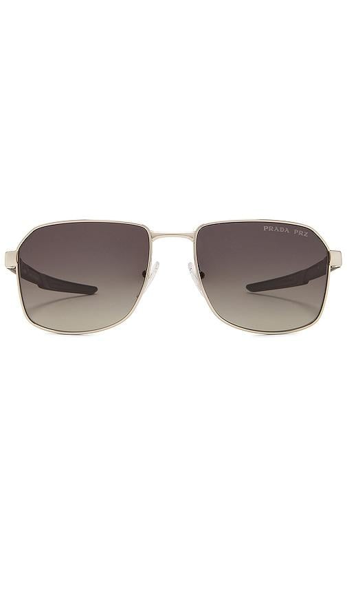 Prada Square Frame Polarized Sunglasses in Metallic for Men Lyst UK