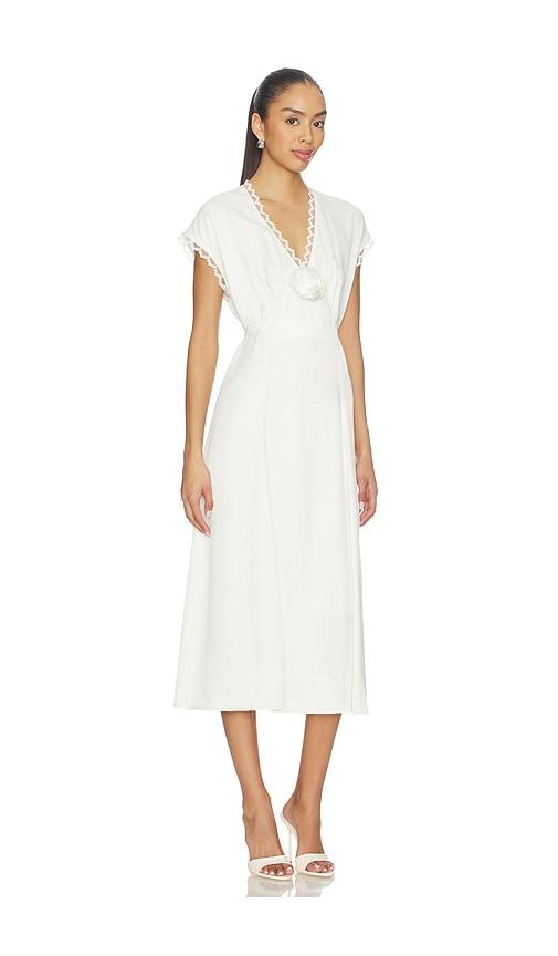 the genus rosa satin dress in pink Sleeper The Genus Rosa Satin Dress in Ivory