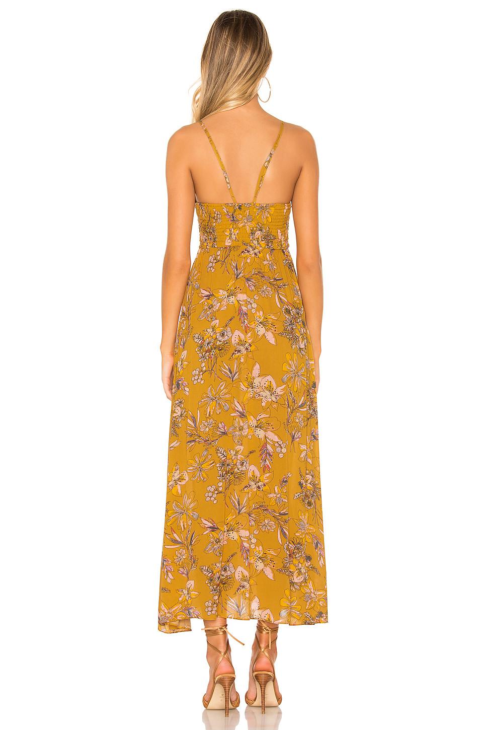 Free People One Step Ahead Maxi Dress in Gold (Metallic) - Lyst