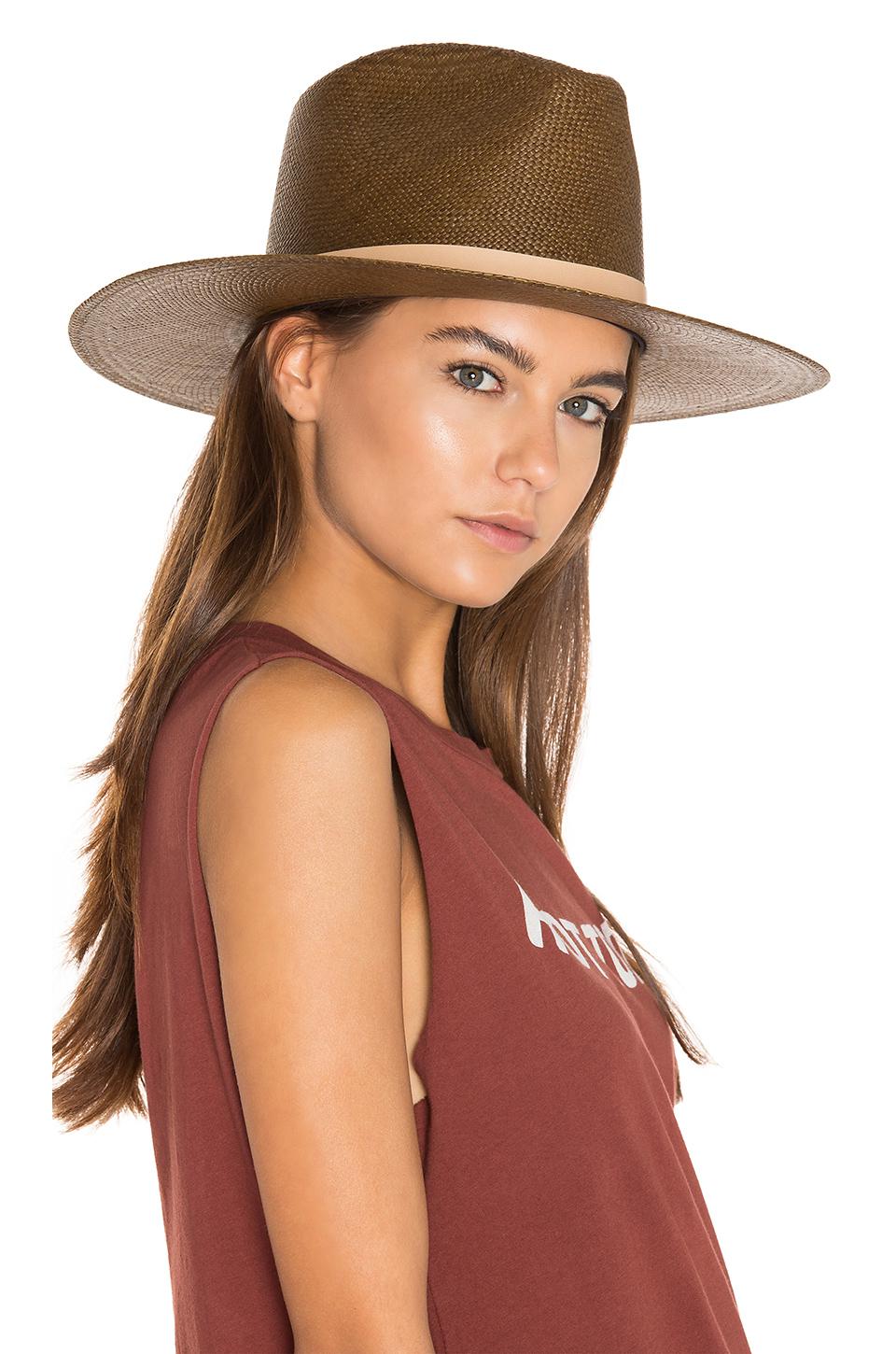 Janessa Leone Lani Panama Hat in Olive (Green) - Lyst