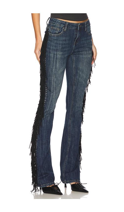Jaded London Fringe Cooper Jeans in Blue | Lyst