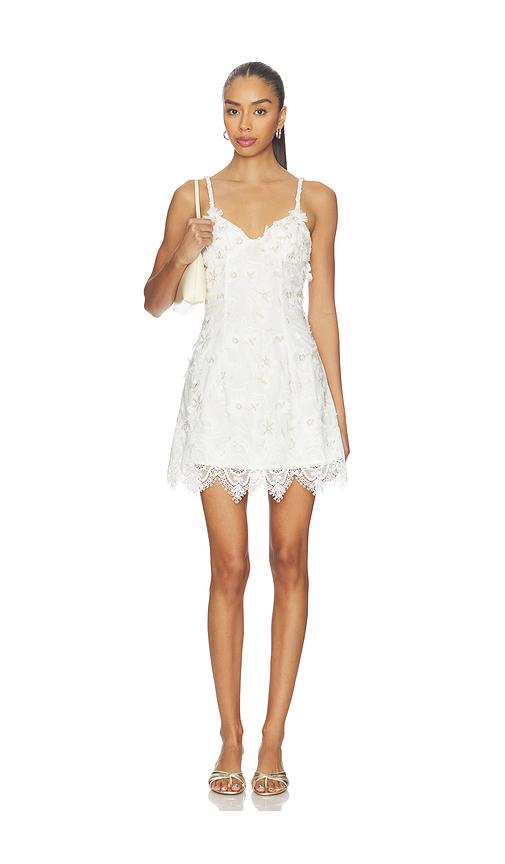knee length dresses for ladies WAIMARI VALLARTA DRESS WHITE main image 0