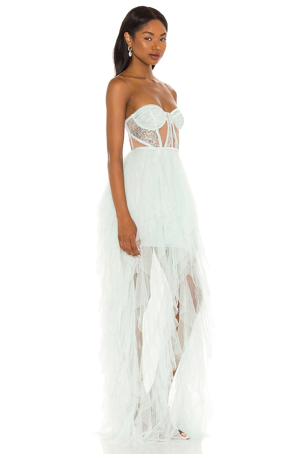 X Revolve Bustier Hi Low Gown 
