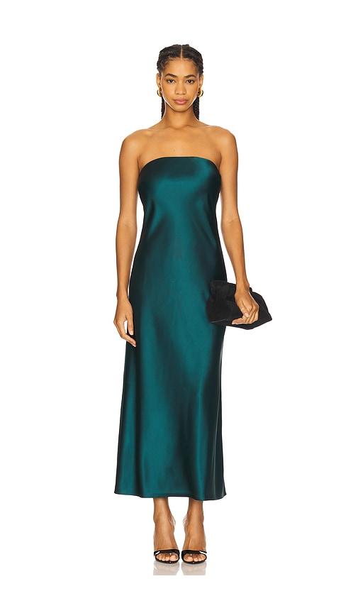 green emerald velvet dress BERLIN White Women's Mock Neck Midi Dress  Steve Madden
