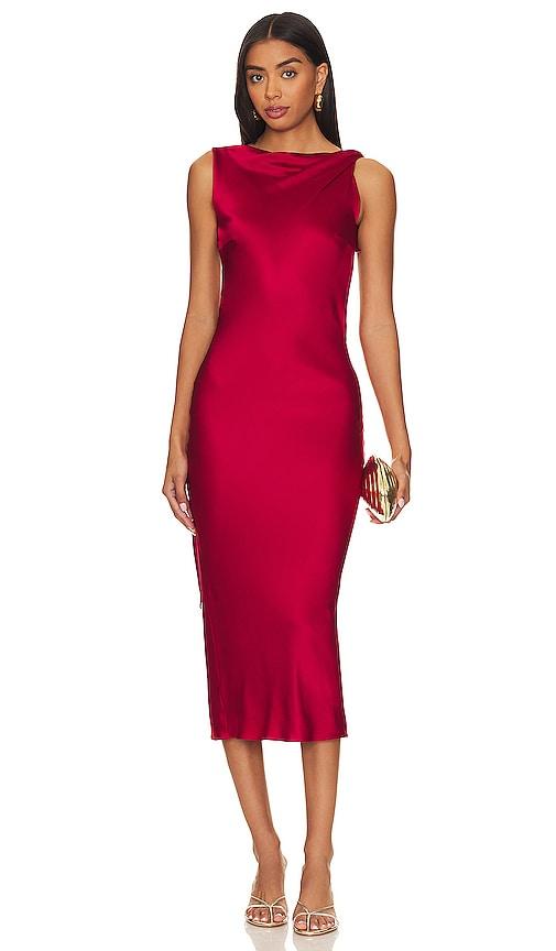 The Bar Silk Max Dress in Red Lyst