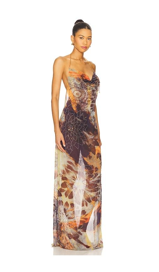 brown and ivory dress & Paisley Printed Modest with Flared Sleeves – FineLook Size:48 EU - 15 US Dove Gray Violet Chiffon YGroup_miranda_14_wide_calf Size medium measures 36.5