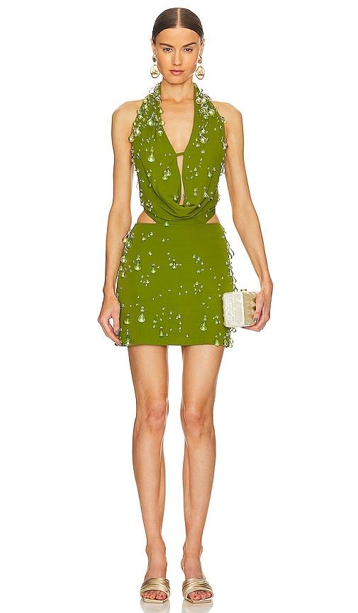 Cult Gaia Issey Mini Dress in Green | Lyst Australia