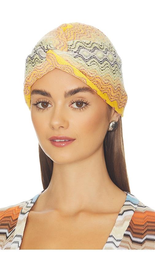 Missoni Mustard Yellow Knit Headband with Velvet Lining Missoni Multi-Color Knit Knotted Headband – Vintage by Misty main image 3