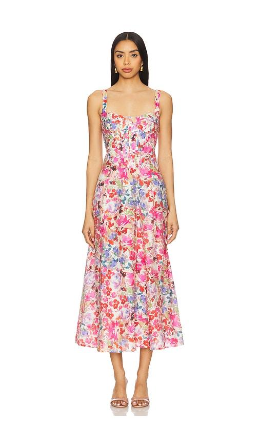 bardot lilah sleeveless corset midi dress BARDOT Lilah Corset Midi Dress