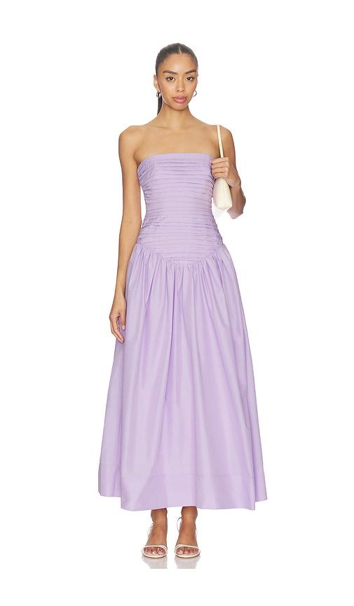 strapless open back dress Purple Short La Femme Homecoming Dress main image 0