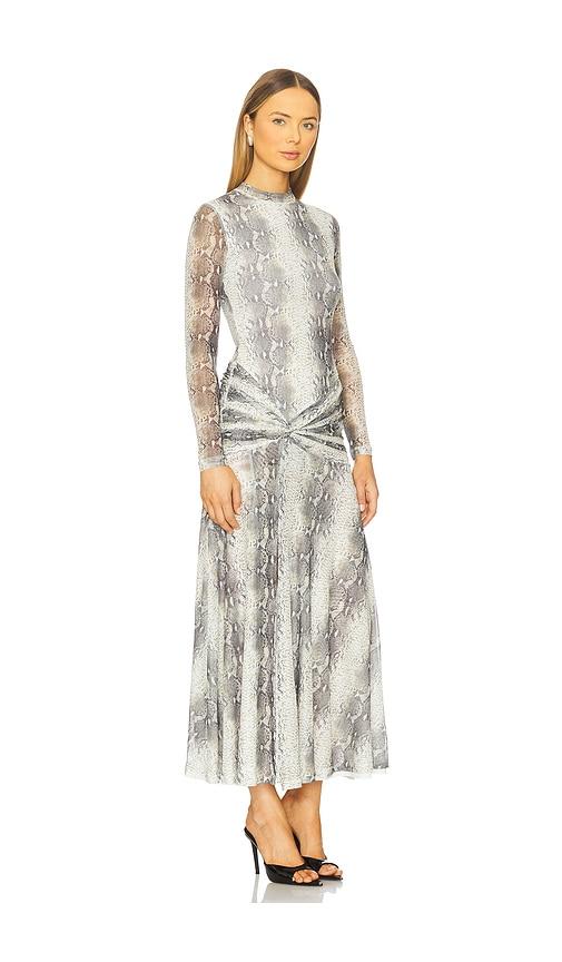Bardot Lea Printed Mesh Dress in White