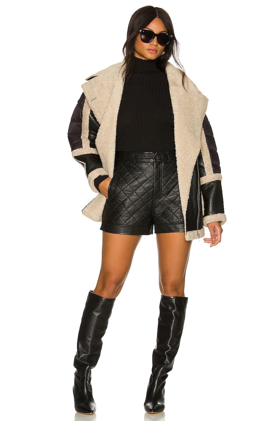 Leather shorts lpa cheap