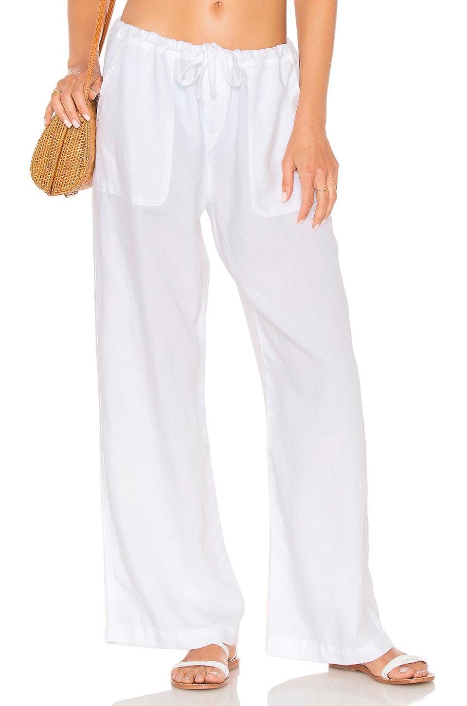 Seafolly Linen Wide Leg Beach Pant in White - Lyst