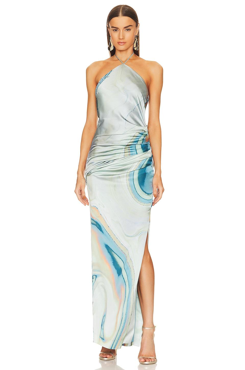 Jonathan Simkhai ワンピース Courtney jacquard gown1000031 Jonathan Simkhai Courtney Jacquard Gown in Blue | Lyst