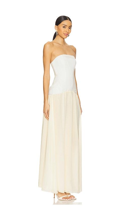 weworewhat strapless corset ruched dress WeWoreWhat Strapless Corset Ruched Dress in Green
