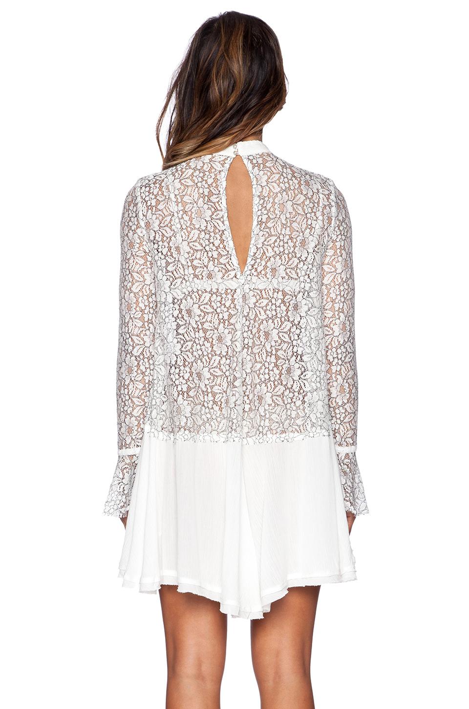 Free people New Tell Tale Lace Tunic in White | Lyst
