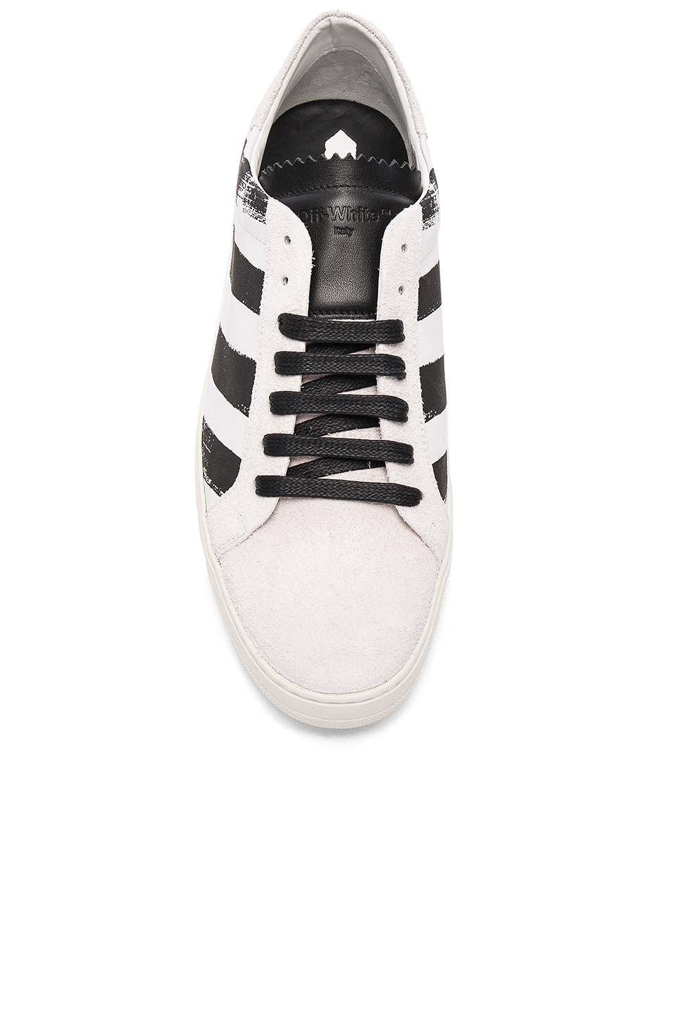 Off-White c/o Virgil Abloh Leather Brushed Diagonals Sneaker in White &  Black (White) for Men - Lyst