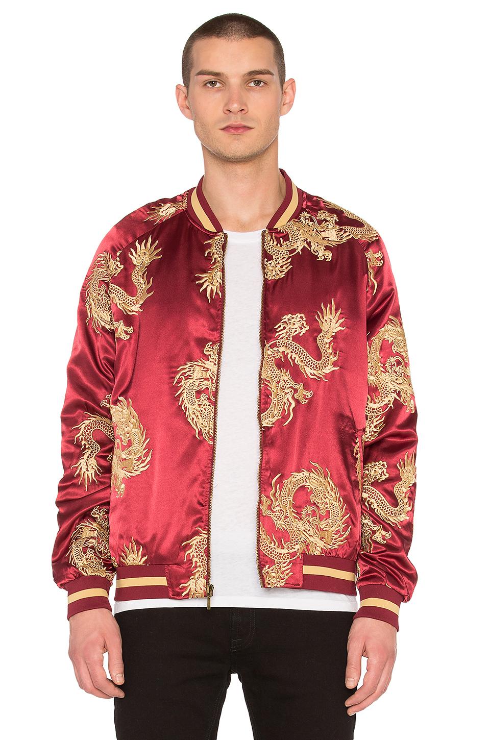 Standard Issue Dragon Bomber Jacket in Red for Men | Lyst