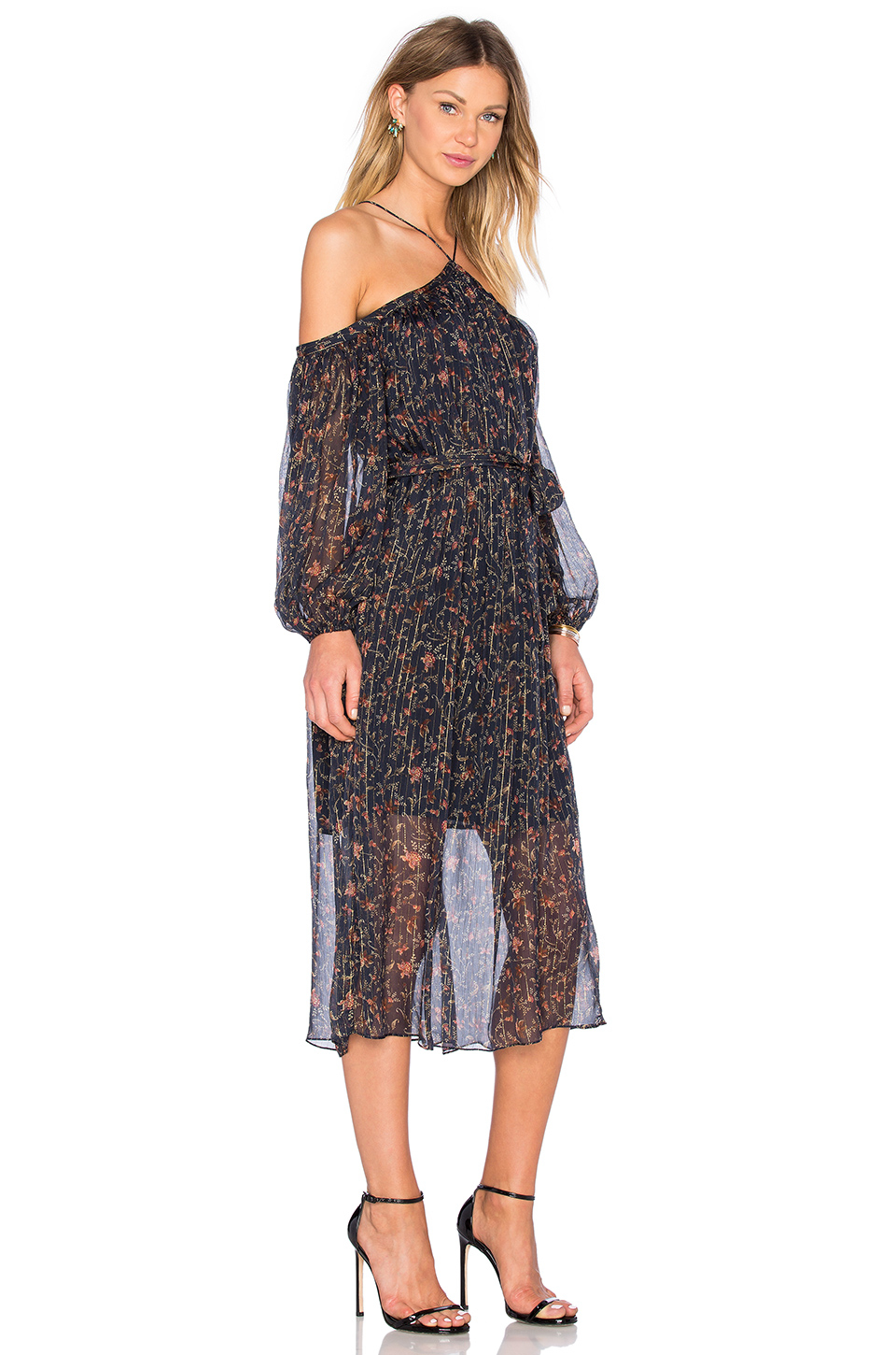 Zimmermann Printed CutOut Silk Dress Lyst