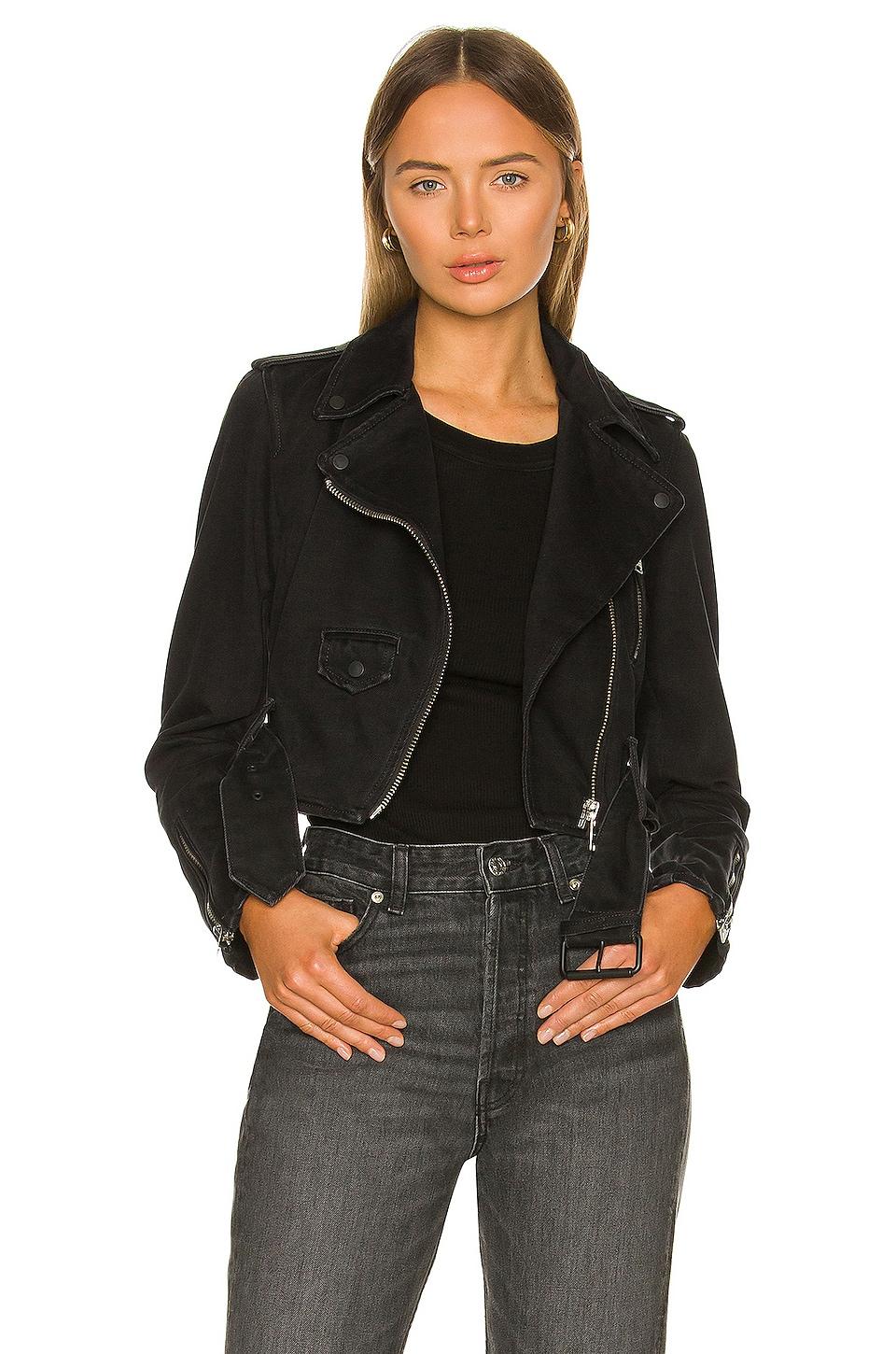 AllSaints Balfern Cropped Denim Biker 