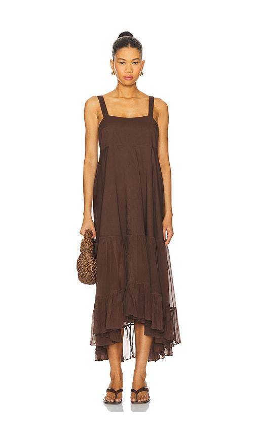 Azeeza Bellevue Midi Dress in Brown | Lyst