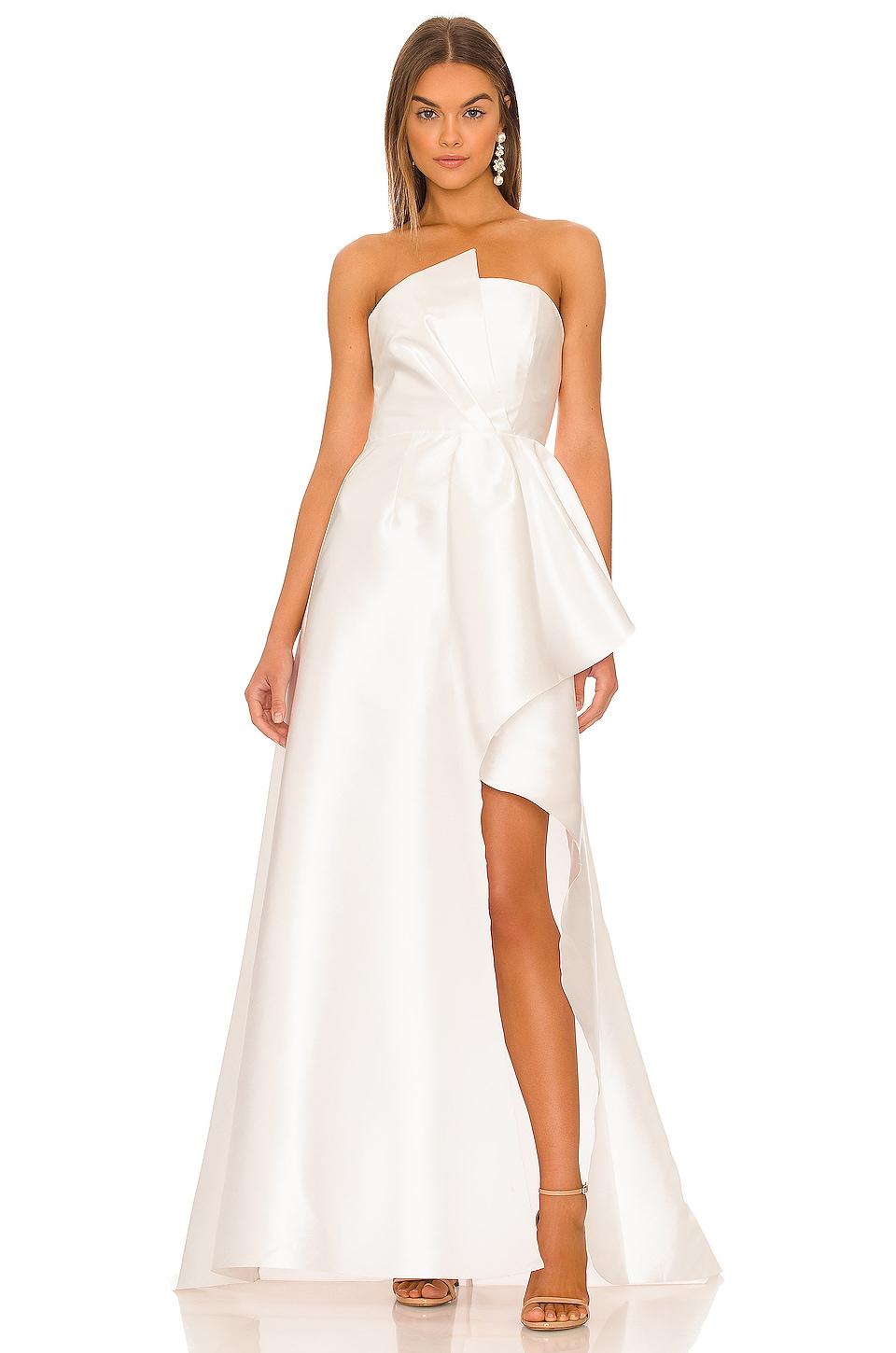 elliatt rust popover gown