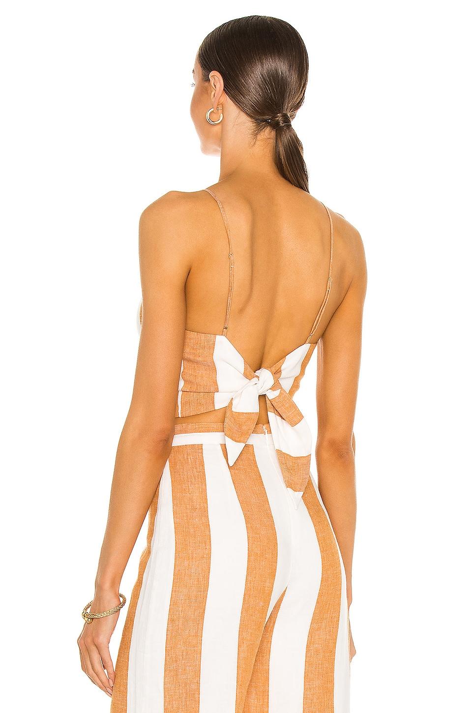 Amanda Uprichard Kira ブラウス オレンジ Lyst