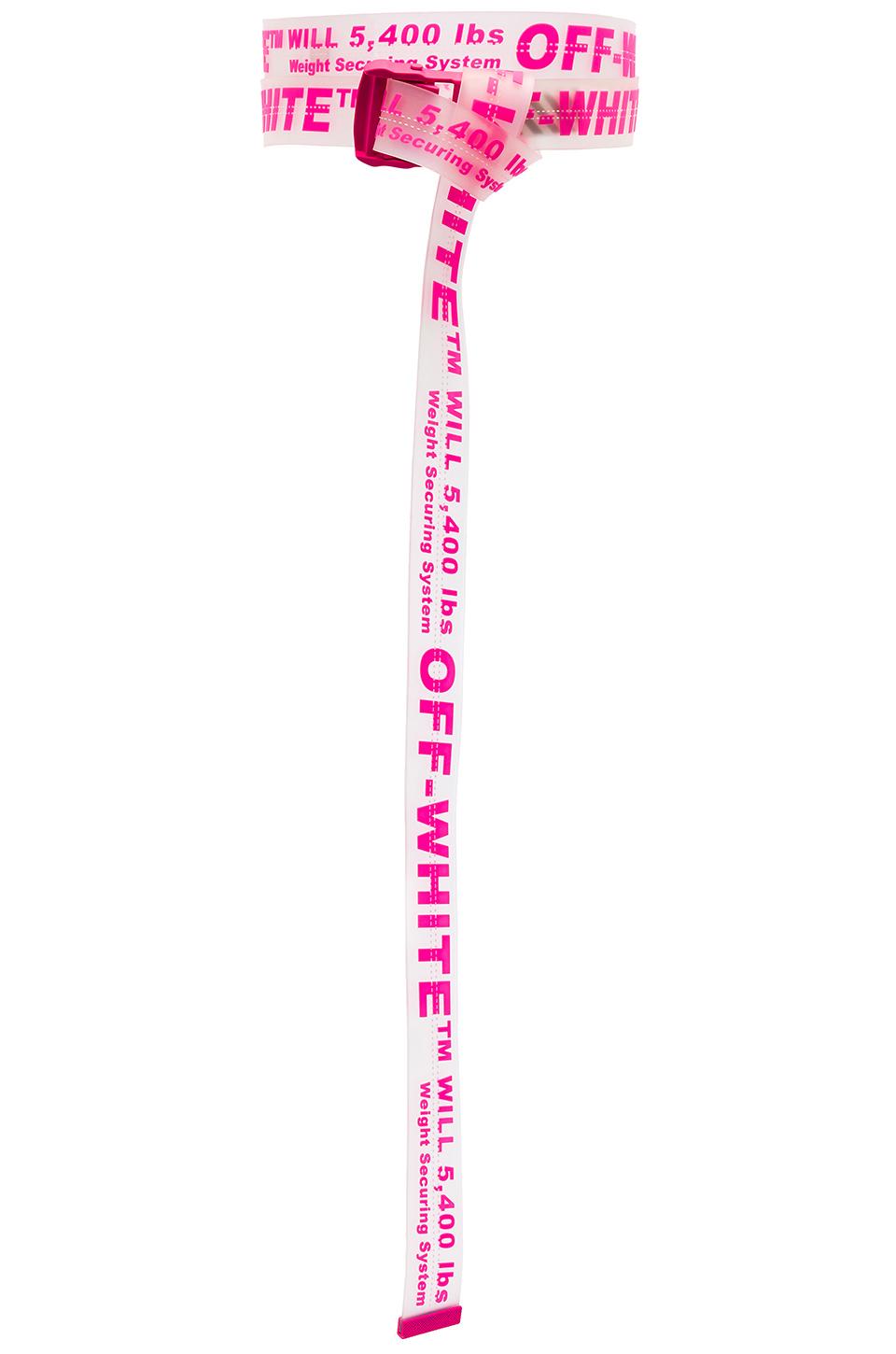 Off white neon pink belt sale