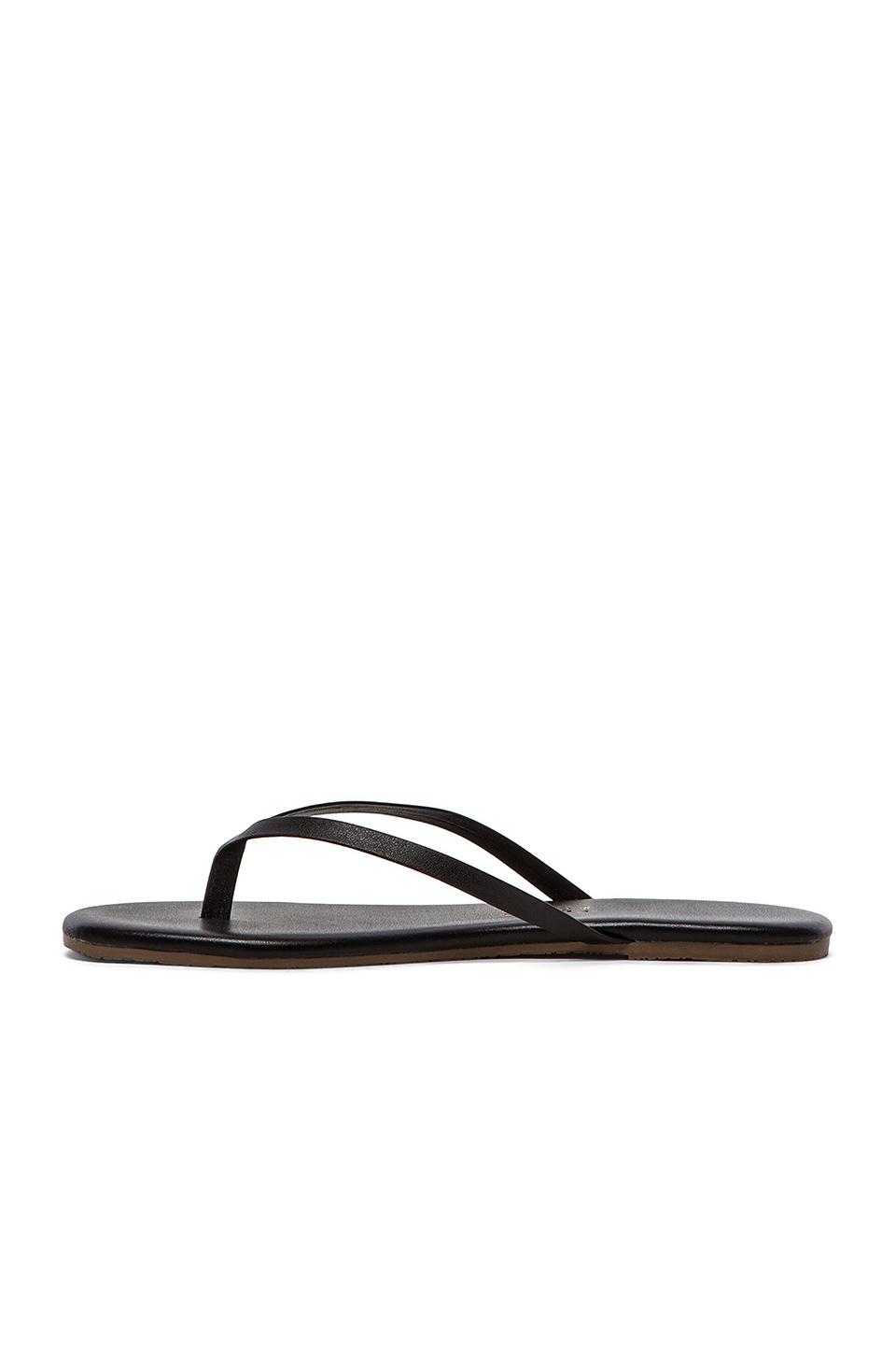 TKEES Leather Liners Flip Flop in Black - Lyst