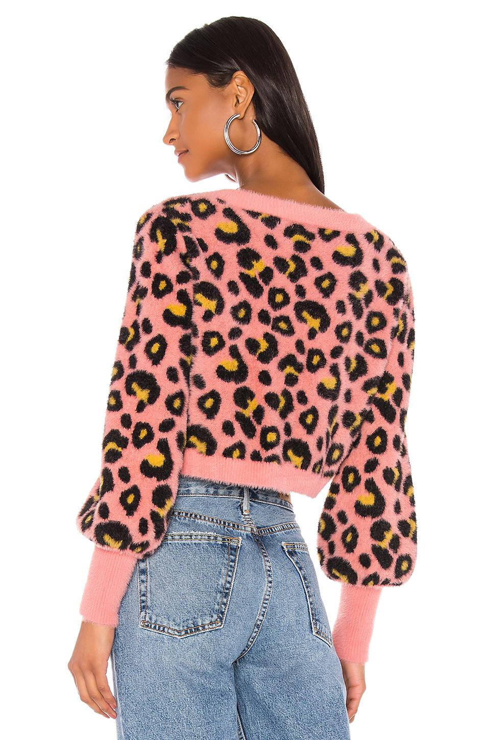leopard cropped cardigan