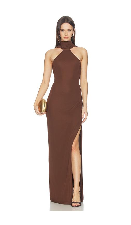 green emerald velvet dress NBD Janhvi Maxi Dress - Pink main image 1