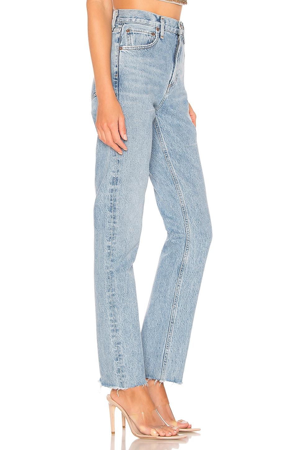 Agolde Denim Cherie High-rise Straight Jeans in Blue Womens Jeans Agolde Jeans 