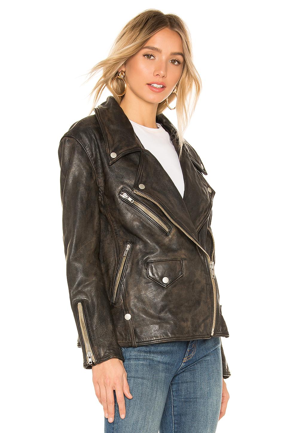Free People Jealousy Leather Moto Jacket in Black - Lyst