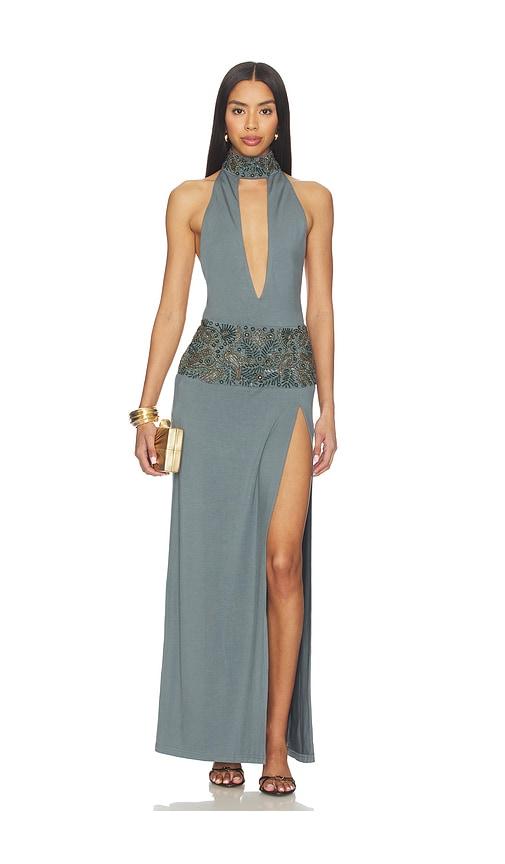 fitted lace wedding dress Vida in Whiskey Maxi Dress | Jaded London main image 1