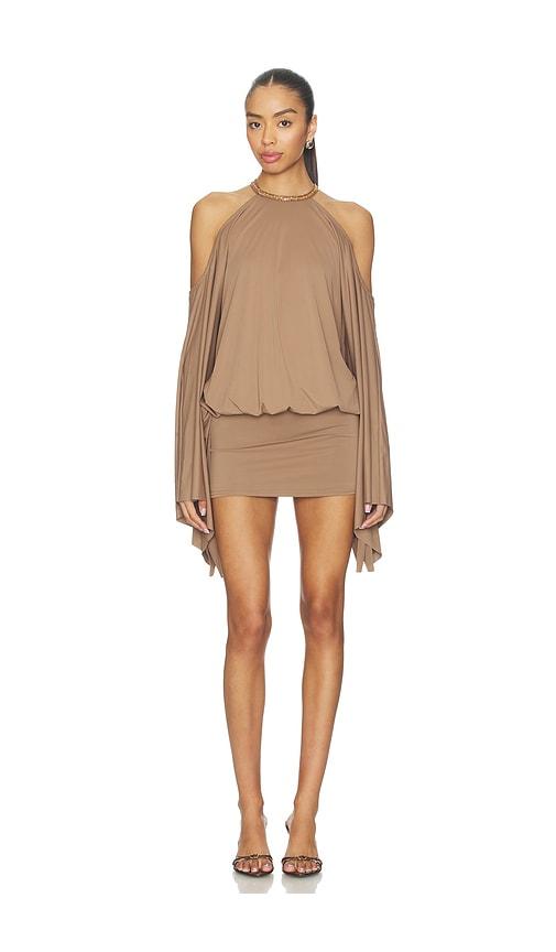 Jaded London Backless Embellished Mini Dress in Natural | Lyst