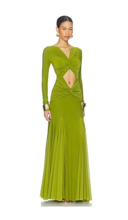 green emerald velvet dress NELLIE – DEMEBYGABRIELLA FASHION PRIVATE LIMITED main image 1
