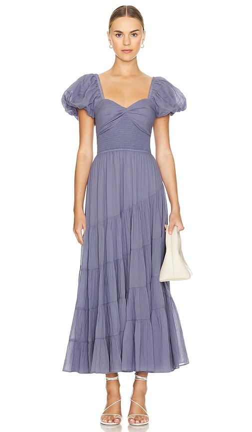 Free People Short Sleeve Sundrenched Maxi Dress in Purple | Lyst