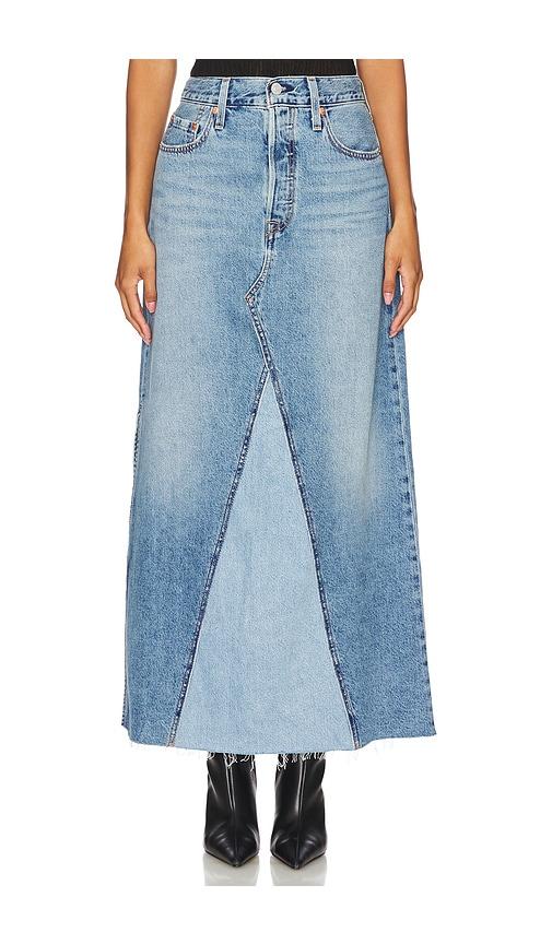 Levis knee length denim skirt online