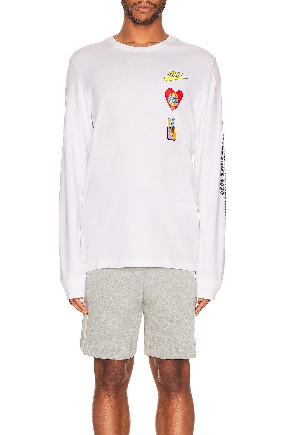 Nike M Nsw Tee Ls So Pack 1 Lbr in White for Men | Lyst