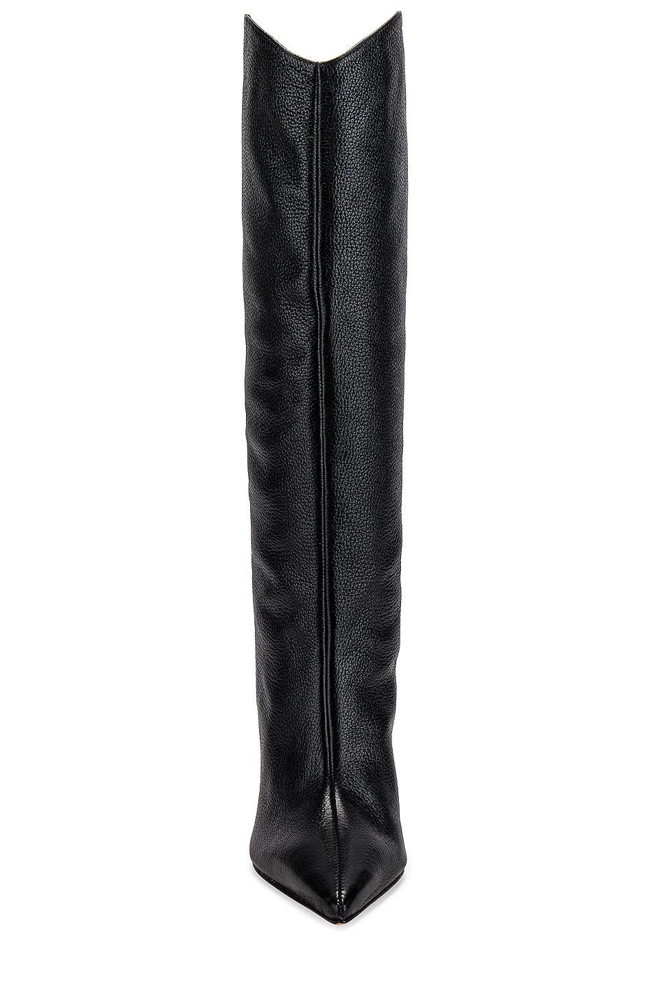 Schutz Leather Maryana Stack Flare Boot 