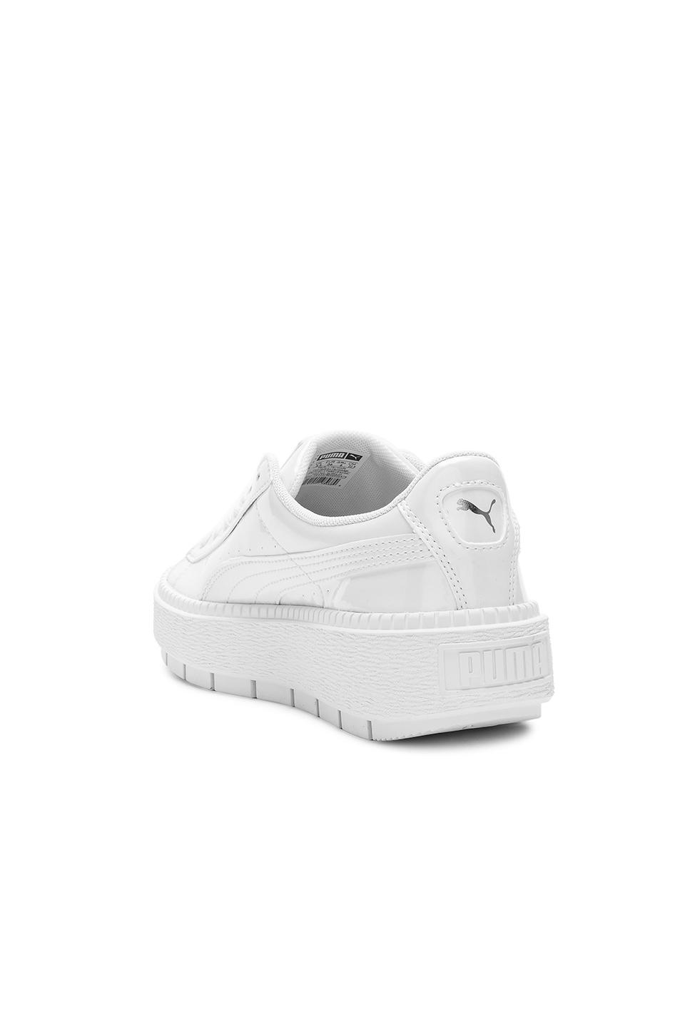 puma basket platform trace white