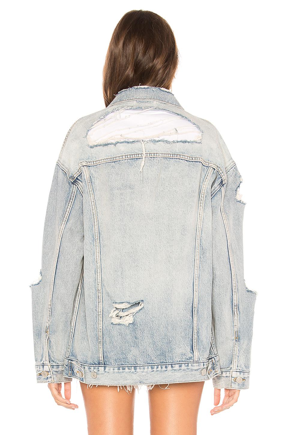 levi's women's baggy distressed trucker jacket