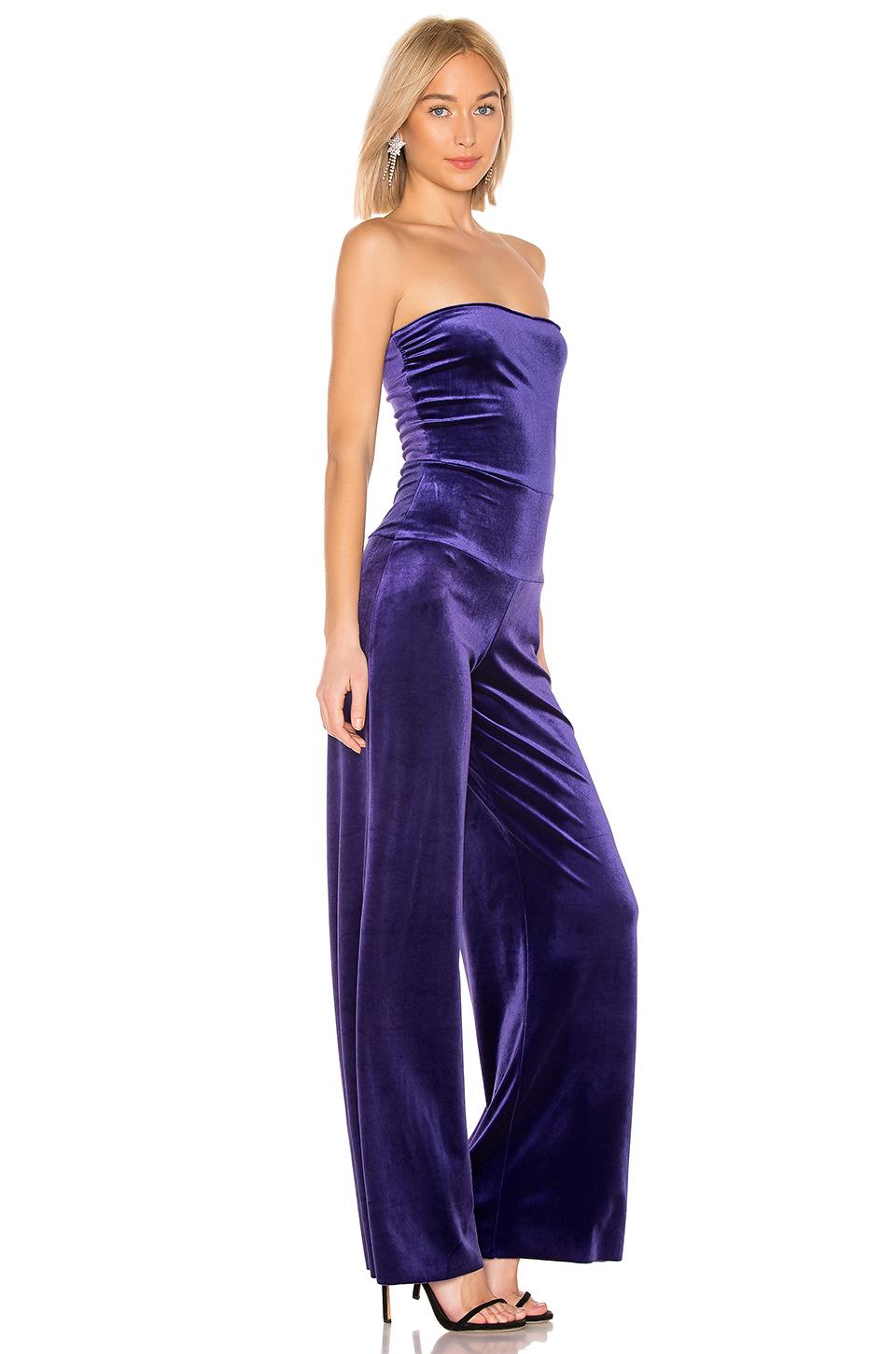 revolve velvet jumpsuit