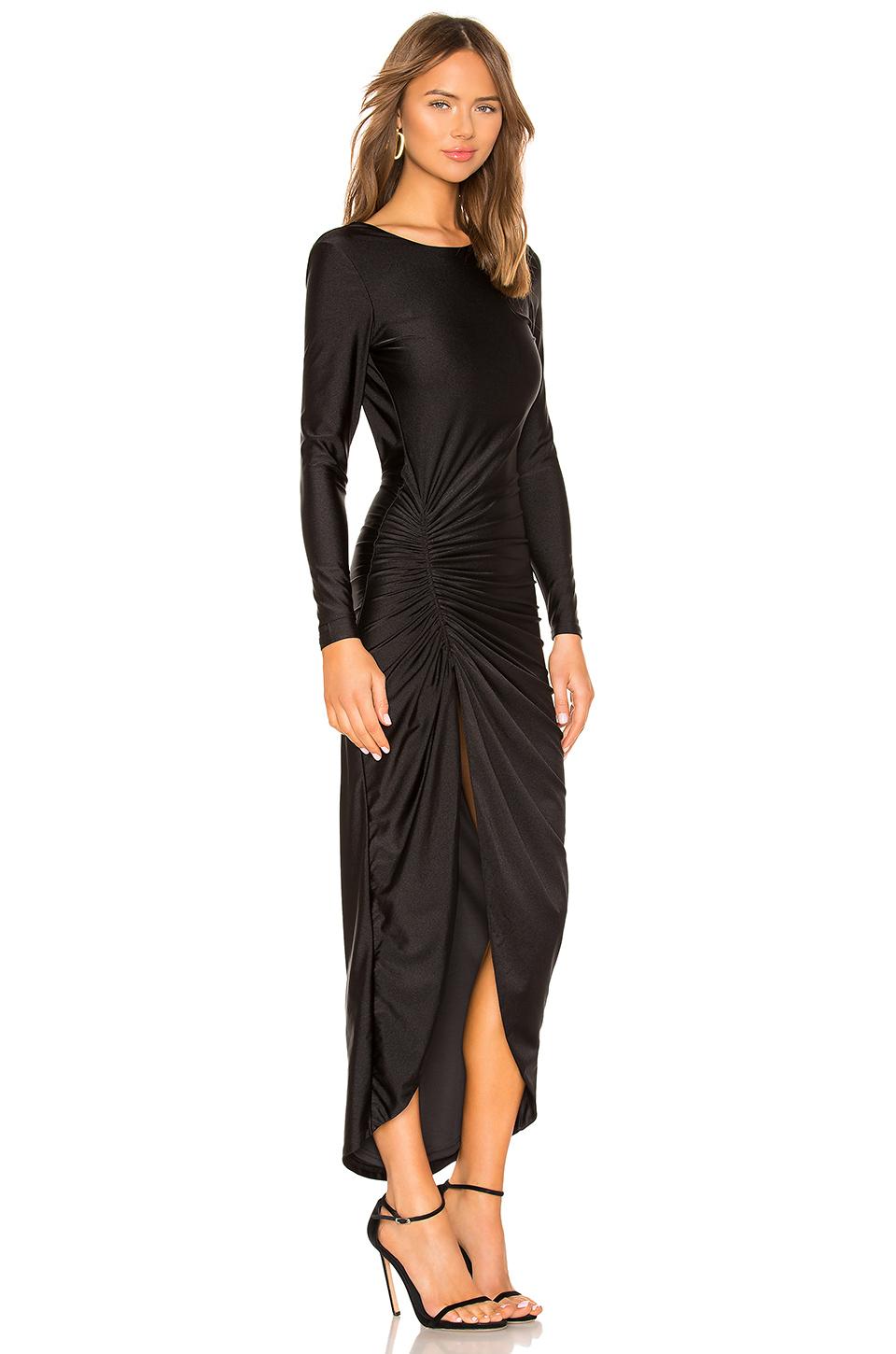 sarah ruched maxi dress