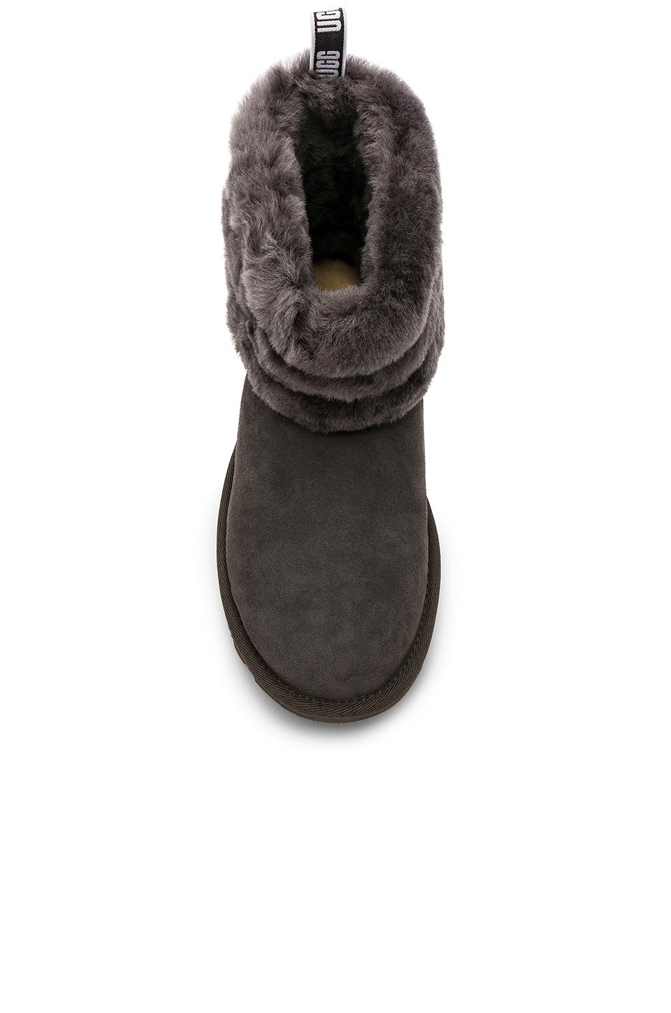 UGG Suede W Fluff Mini Quilted Charcoal in Gray - Save 73% - Lyst