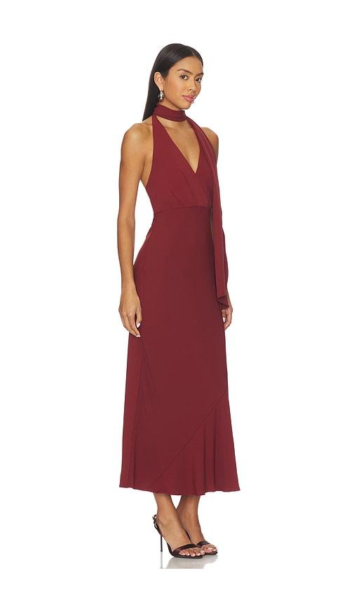 slim fit dress slacks Astr The Label | Lace Bustier Midi Dress in Navy main image 0