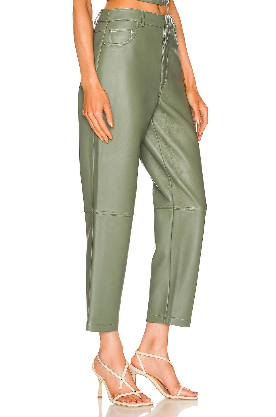 ENA PELLY Straight Leg Leather Pant in 