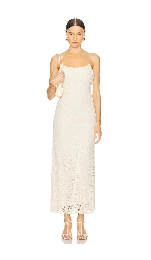 white christmas dresses Chi Chi London Women's Bardot Lace Midi Crochet Dress in Blue 10